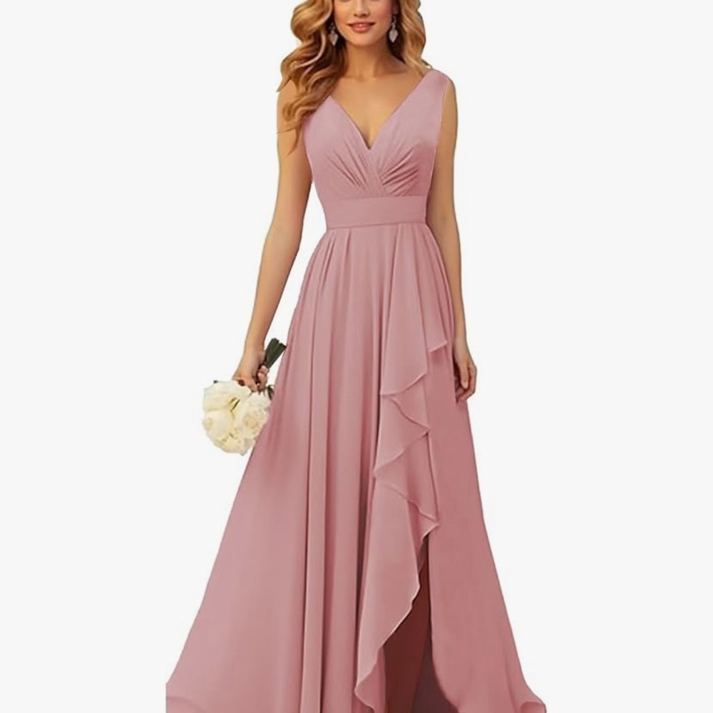 Elegant Pink Evening Gown